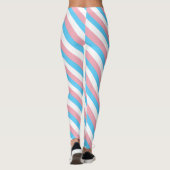 Transgender colors diagonal lines  leggings (Rückseite)