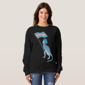 Transgender Dinosaur Trans Pride LGBt Pride Flag P Sweatshirt (Vorne ganz)