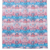 Transgender Dragon Damask - Farbe der Transponderf Duschvorhang (Vorderseite)