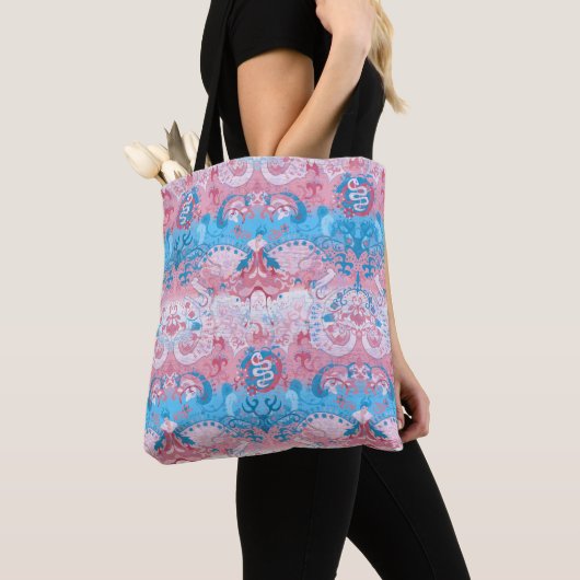 Transgender Dragon Damask - Farbe der Transponderf Tasche (Von Nahem)