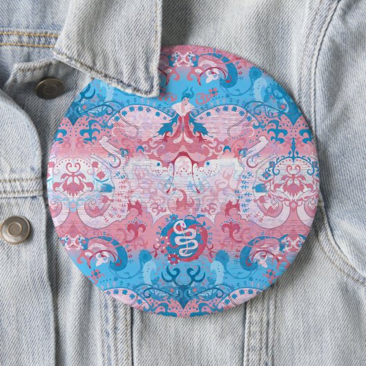 Transgender Dragon Damask - Farbe des Trans-Strich Button (Beispiel)