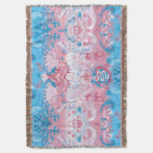 Transgender Dragon Damask - Farbe des Trans-Strich Decke (Vorderseite Vertikal)