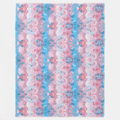 Transgender Dragon Damask - Farbe des Trans-Strich Fleecedecke (Vorderseite)