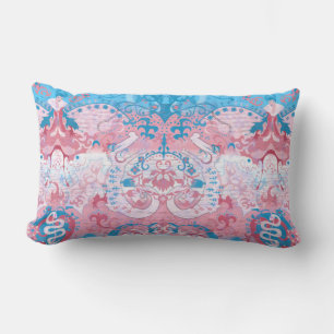 Transgender Dragon Damask - Farbe des Trans-Strich Lendenkissen