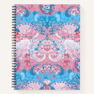 Transgender Dragon Damask - Farbe des Trans-Strich Notizblock