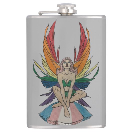 Transgender Faerie  Flachmann (Vorderseite)