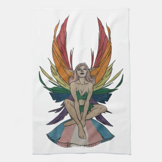 Transgender Faerie Geschirrtuch (Vertikal)