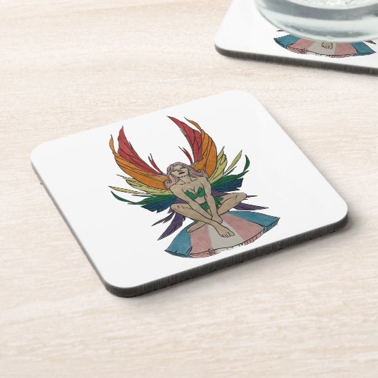 Transgender Faerie Getränkeuntersetzer (Linke Seite)