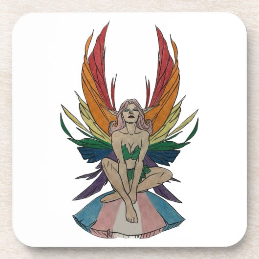 Transgender Faerie Getränkeuntersetzer (Vorderseite)