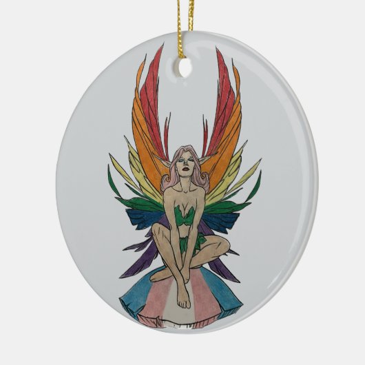 Transgender Faerie Keramik Ornament (Links)