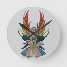 Transgender Faerie  Runde Wanduhr