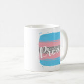 Transgender-Fahne Stolz Kaffeetasse (VorderseiteRechts)