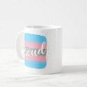 Transgender-Fahne Stolz Kaffeetasse (Vorderseite Links)