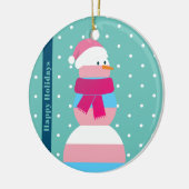 Transgender Fahne Weihnachtsgeschenk Schneemann Or Keramik Ornament (Links)