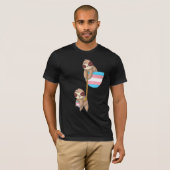 Transgender Falling Sloth Trans Pride Lgbtq Transs T-Shirt (Vorne ganz)