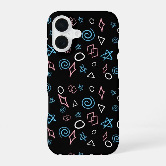 Transgender-Farben iPhone 16 Hülle (Rückseite)
