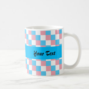 Transgender färbt kariertes Muster Kaffeetasse
