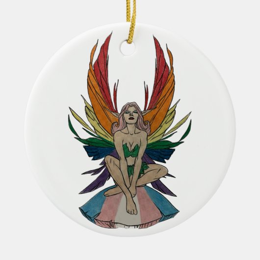 Transgender Fee Keramik Ornament (Vorne)