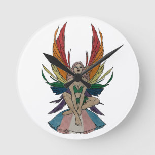 Transgender Fee Runde Wanduhr