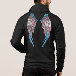 Transgender Flag - Angel Wings Hoodie