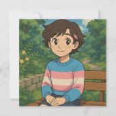 Transgender Flag Anime Person | LGBTQIA+  (Vorderseite)