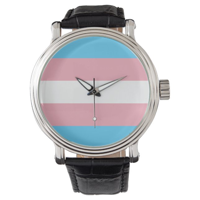 transgender flag armbanduhr (Vorderseite)