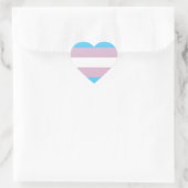Transgender-Flag-Aufkleber (Herz) Herz-Aufkleber (Tasche)