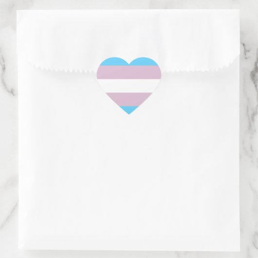 Transgender-Flag-Aufkleber (Herz) Herz-Aufkleber (Tasche)