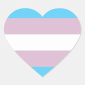 Transgender-Flag-Aufkleber (Herz) Herz-Aufkleber (Vorderseite)