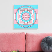 Transgender Flag Colors Mandala New Moon LGBT Leinwanddruck (Insitu (Wohnzimmer))