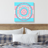 Transgender Flag Colors Mandala New Moon LGBT Leinwanddruck (Insitu (Schlafzimmer))