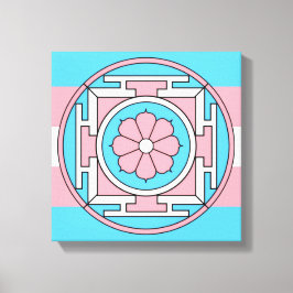 Transgender Flag Colors Mandala New Moon LGBT Leinwanddruck