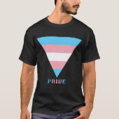 Transgender-Flag-Dreieck - Safe Zone & Word T-Shirt (Vorderseite)