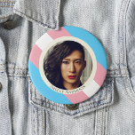 Transgender-Flag-Foto-Schaltfläche Button<br><div class="desc">Schaltfläche mit dem transgender-Flag als Hintergrund mit der Möglichkeit,  ein Foto und einen Text hinzuzufügen.</div>