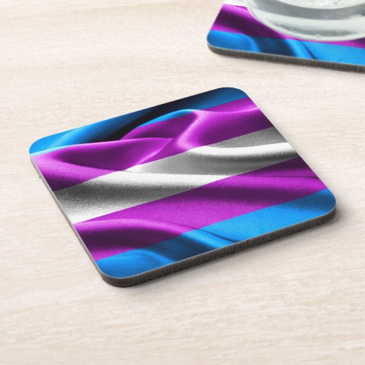 Transgender-Flag Getränkeuntersetzer (Linke Seite)