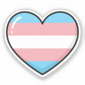 Transgender Flag Heart | LGBTQIA+  Aufkleber (Vorderseite)