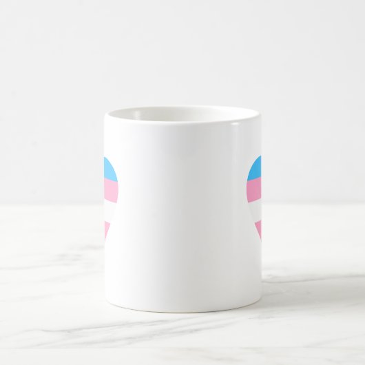 Transgender-Flag-Herz Kaffeetasse (Mittel)