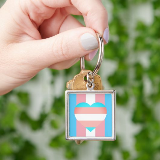 Transgender-Flag, Herz-und-Prix-Gemeinschaft /Gesc Schlüsselanhänger (Hand)