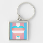 Transgender-Flag, Herz-und-Prix-Gemeinschaft /Gesc Schlüsselanhänger (Vorne)