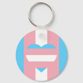 Transgender-Flag, Herz-und-Stolz-Gemeinschaft / Ge Schlüsselanhänger (Rückseite)