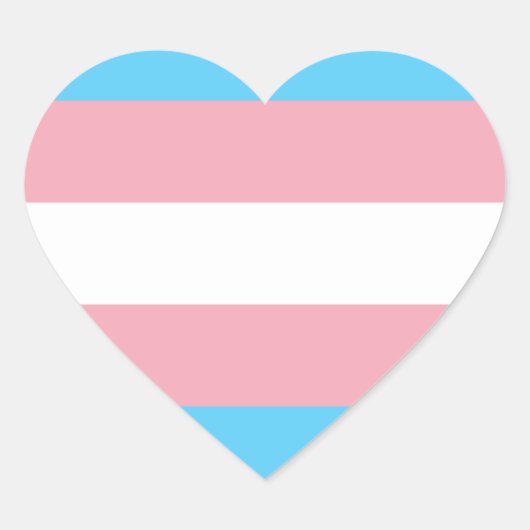 Transgender-Flag-Herzaufkleber Herz-Aufkleber (Vorderseite)