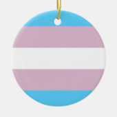 Transgender Flag Keramik Ornamente (Vorne)
