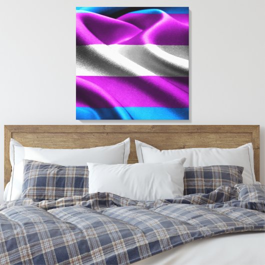 Transgender-Flag Leinwanddruck (Insitu (Schlafzimmer))