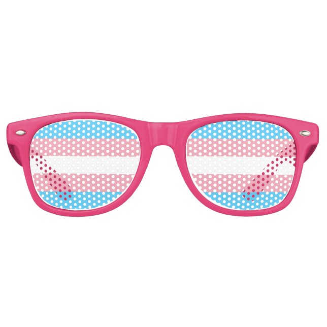 Transgender-Flag LGBT-Gay Pride Partybrille (Vorderseite)