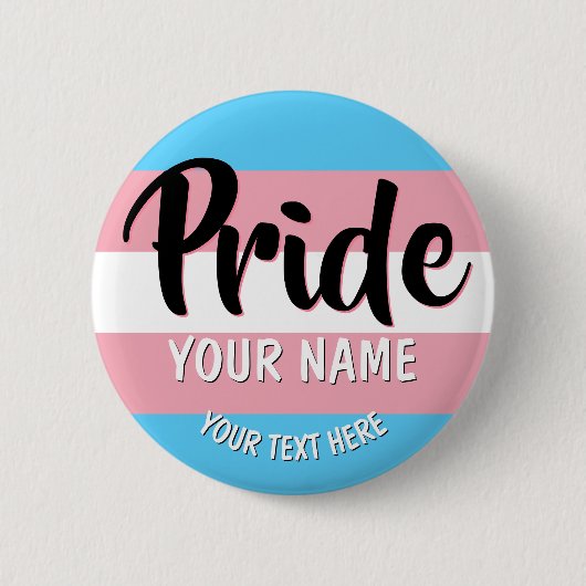 Transgender Flag LGBT Personalisiert Button (Vorderseite)