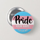 Transgender Flag LGBT Personalisiert Button (Vorne & Hinten)