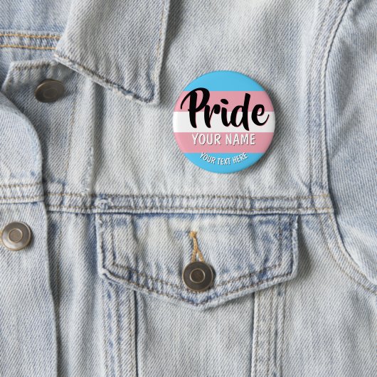 Transgender Flag LGBT Personalisiert Button (Beispiel)