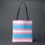 Transgender Flag | LGBTQIA Pink, Blue and White Tasche<br><div class="desc">Fun tote bag in light blue, pink and white to stand for the transgender flag colors.</div>