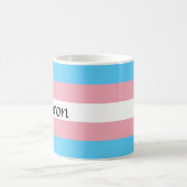 Transgender-Flag mit Ihrer Name-Tasse Kaffeetasse (Mittel)