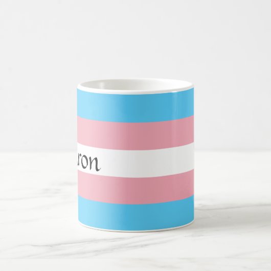 Transgender-Flag mit Ihrer Name-Tasse Kaffeetasse (Mittel)
